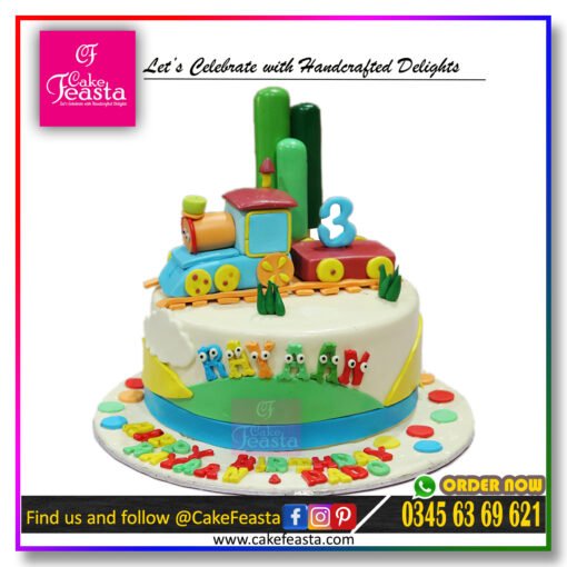 Train Theme Kids Birthday Cake