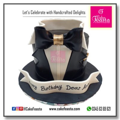 Tuxedo Suit Birthday Cake