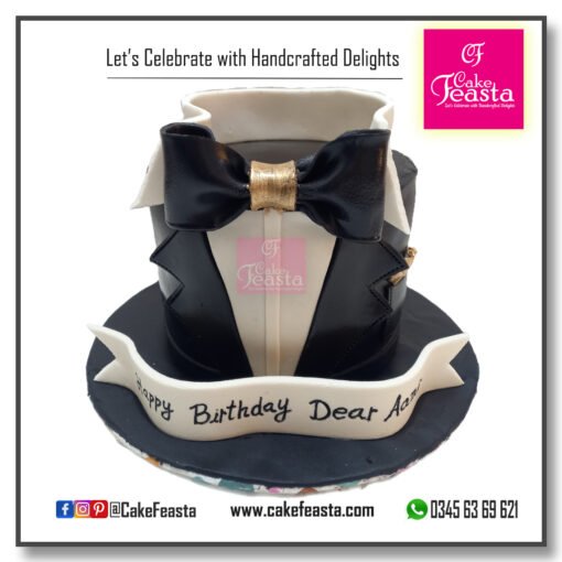 Tuxedo Suit Birthday Cake