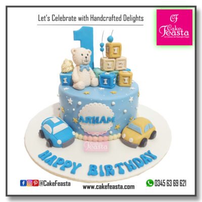 Cars Teddy Bear Birthday Cake