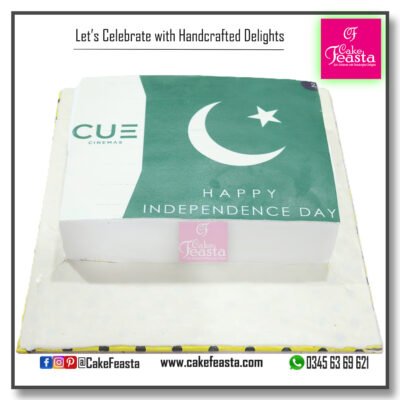 Pak Independence Day Flag Cake