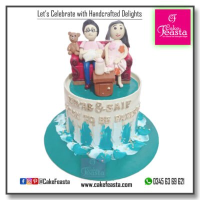 Soon to be Parents themed cake