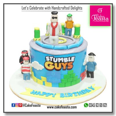 Stumble Guys Birthday Cake
