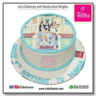 Bluey-themed Birthday Cake