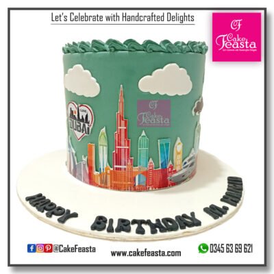Dubai Themed Birthday Cake