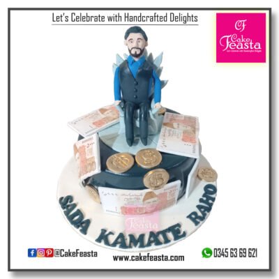 Pak Rupee and Dollar - Boss Theme Cake