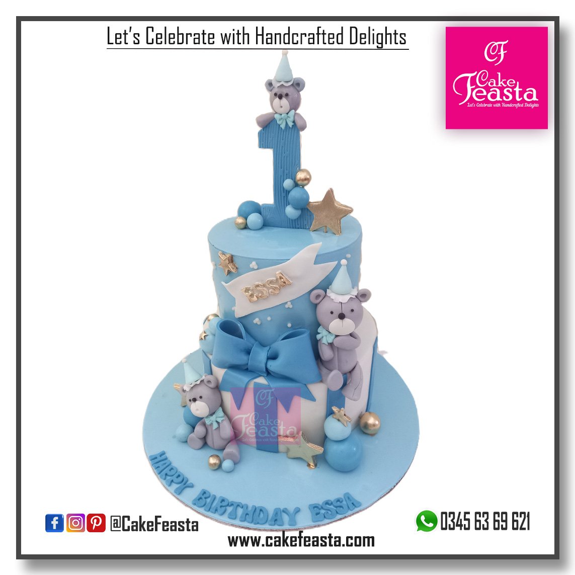 Teddy Bear Birthday Cake - Image 2